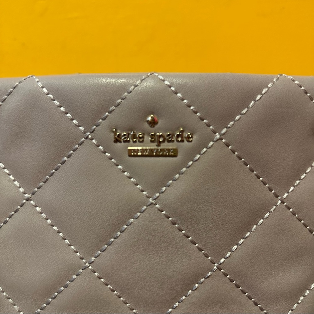 Kate Spade Quilted Leather Tote Bag - Light Gray - Picture 2 of 7
